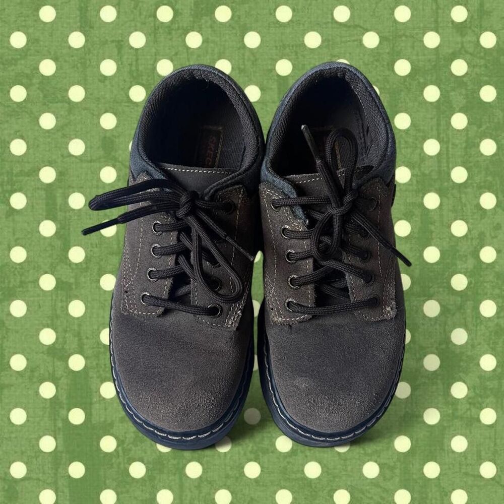 Brown Suede Sketchers Chunky Parties-Mate Oxford Shoes - Picture 3 of 7